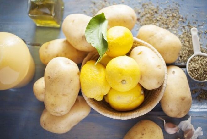 Lemon and potatoes